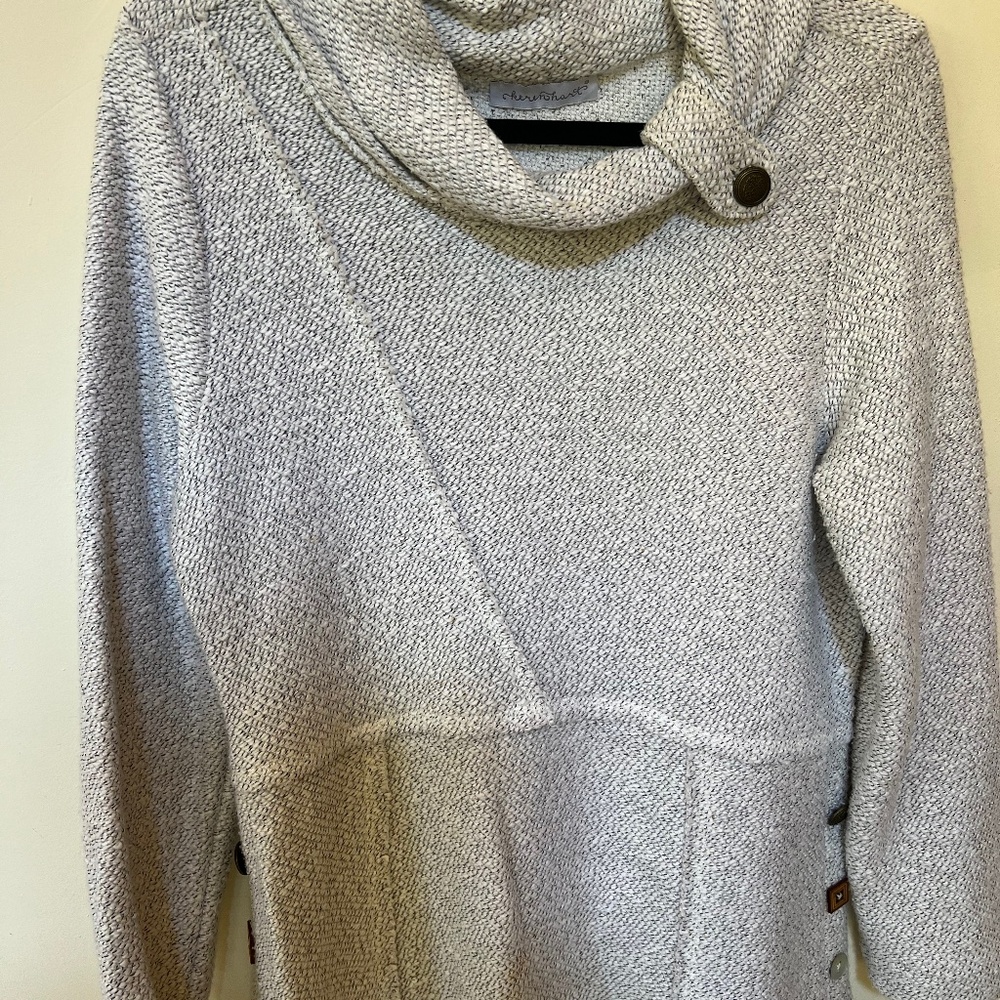 Black and White Cotton Tunis with adorable Button detail